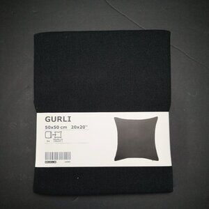 New in Package Ikea Gurli 20x20" Black Made in India Pillow Case Only